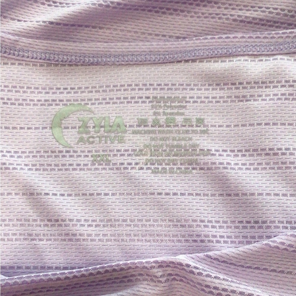 ZYIA Active Lavender Purple Luxe Muscle Sleeveless Relaxed Fit Tank Top Size XXL - Picture 9 of 9